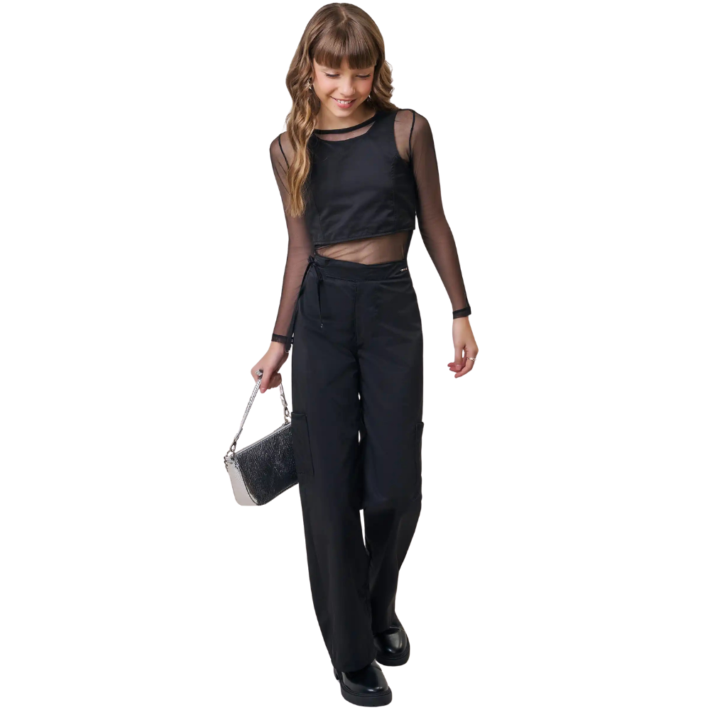 Vic Vicky | Conjunto Two-Piece de Top y Pantalón Cargo para Niña