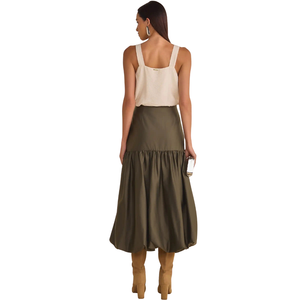 Linzzi | Blusa sin Mangas en Cruged Crepe para Dama