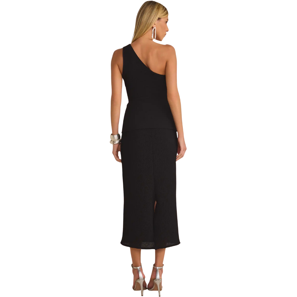Linzzi | Blusa Asimétrica en Panal de Tela Elástica para Dama