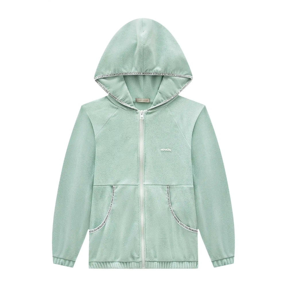 Vic Vicky | Chaqueta Deportiva de Felpa con Capucha para Niña