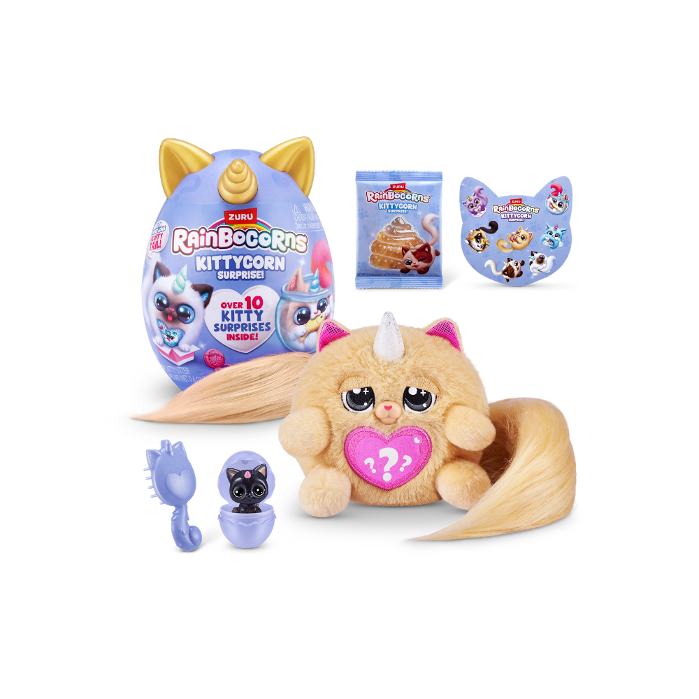 Rainbocorns | Kittycorn Surprise serie 3 de ZURU, juguete de peluche, peluche coleccionable, slime, huevos sorpresa para niñas