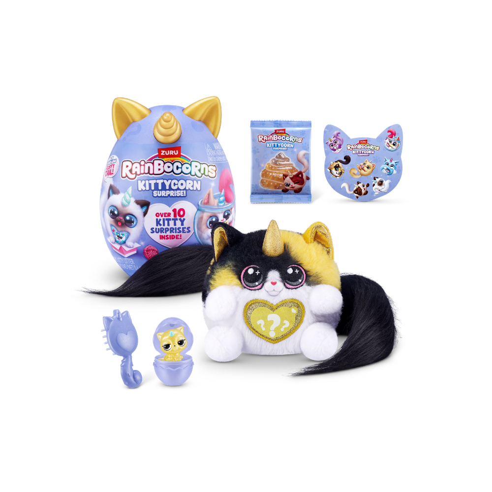 Rainbocorns | Kittycorn Surprise serie 3 de ZURU, juguete de peluche, peluche coleccionable, slime, huevos sorpresa para niñas