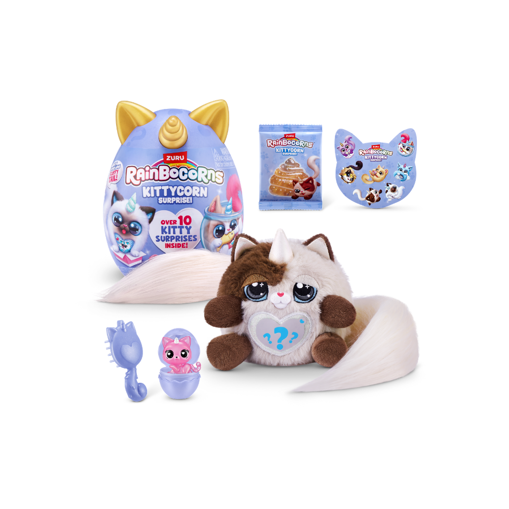 Rainbocorns | Kittycorn Surprise serie 3 de ZURU, juguete de peluche, peluche coleccionable, slime, huevos sorpresa para niñas