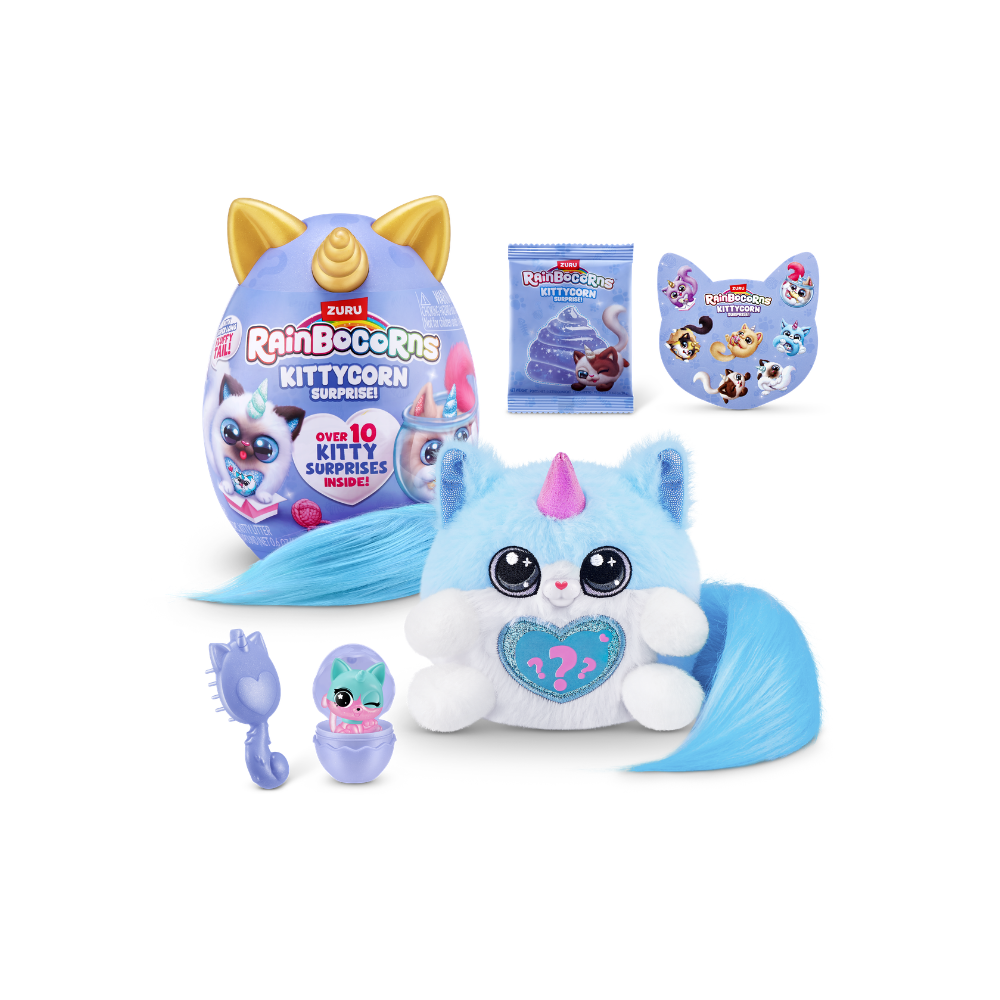 Rainbocorns | Kittycorn Surprise serie 3 de ZURU, juguete de peluche, peluche coleccionable, slime, huevos sorpresa para niñas