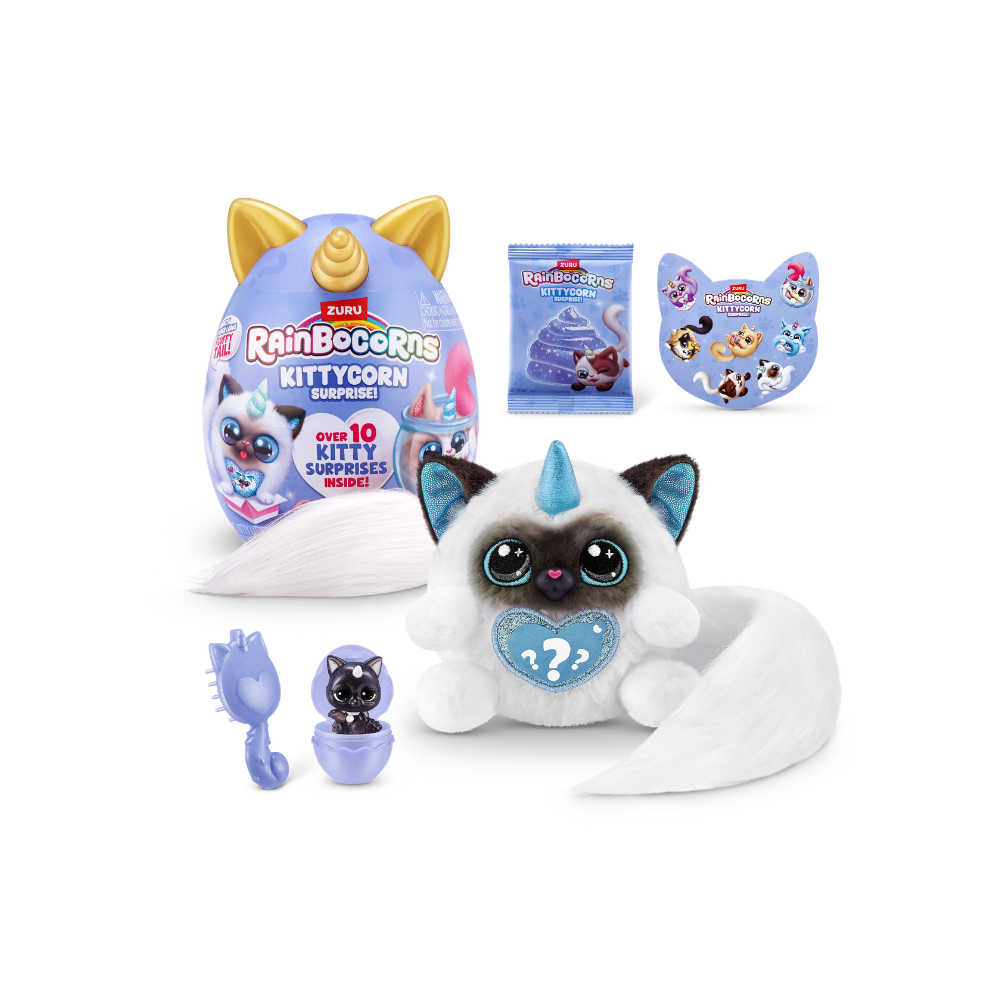 Rainbocorns | Kittycorn Surprise serie 3 de ZURU, juguete de peluche, peluche coleccionable, slime, huevos sorpresa para niñas