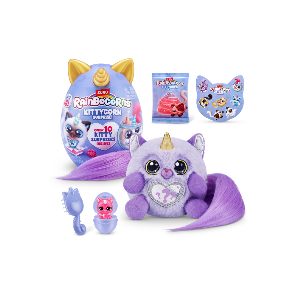Rainbocorns | Kittycorn Surprise serie 3 de ZURU, juguete de peluche, peluche coleccionable, slime, huevos sorpresa para niñas