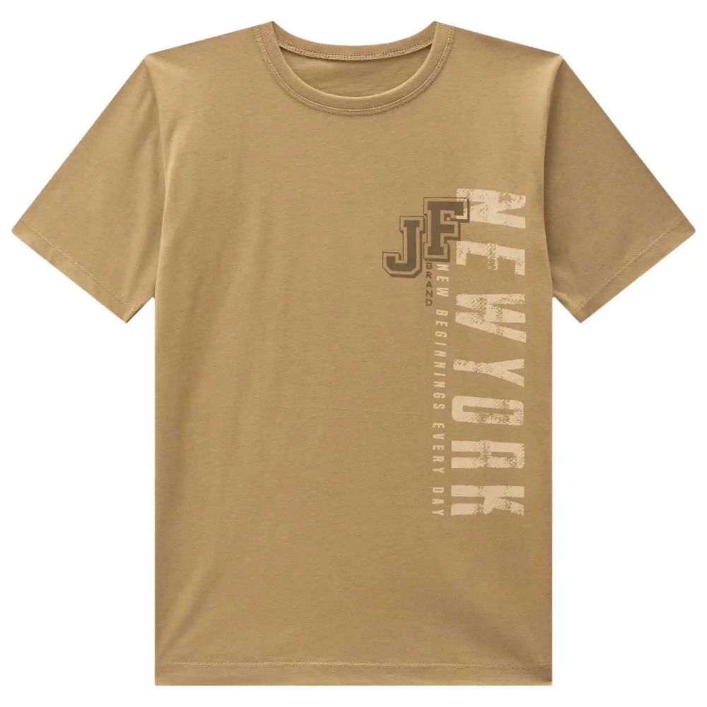 Johnny Fox | Camiseta de Manga Corta con Gráfico Vertical para Niño