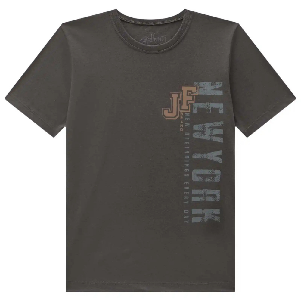 Johnny Fox | Camiseta de Manga Corta con Gráfico Vertical para Niño