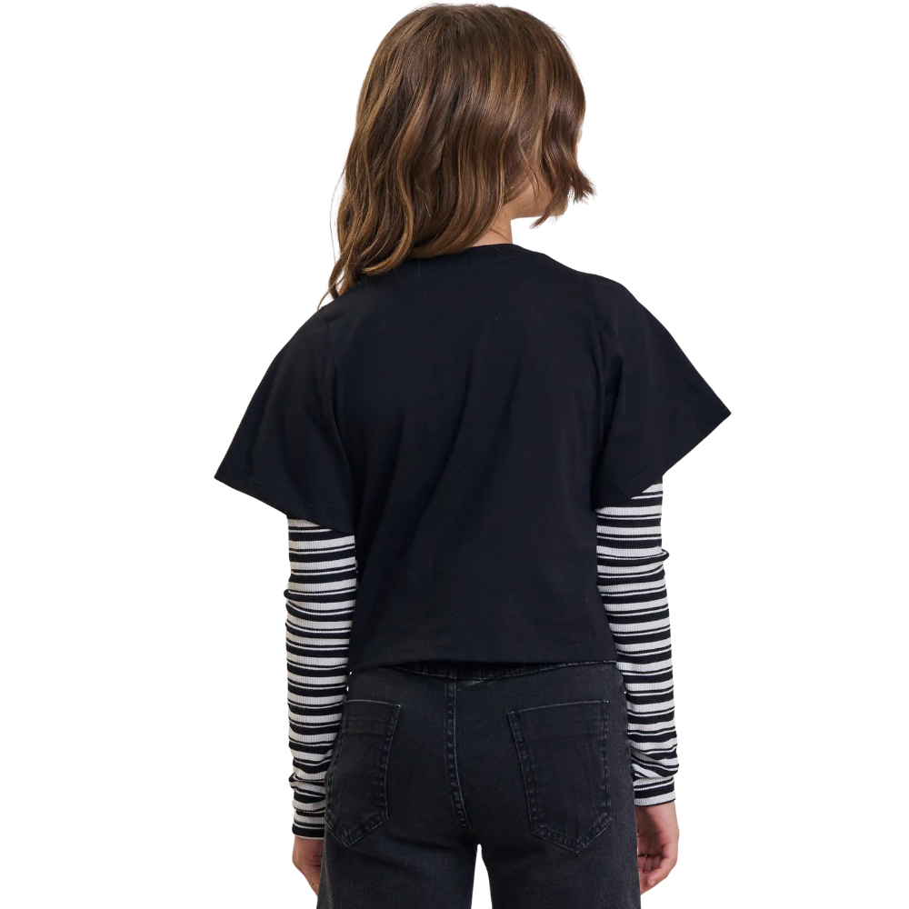 Vic Vicky | Blusa Crop con Silueta de Estrella Plateada para Niña