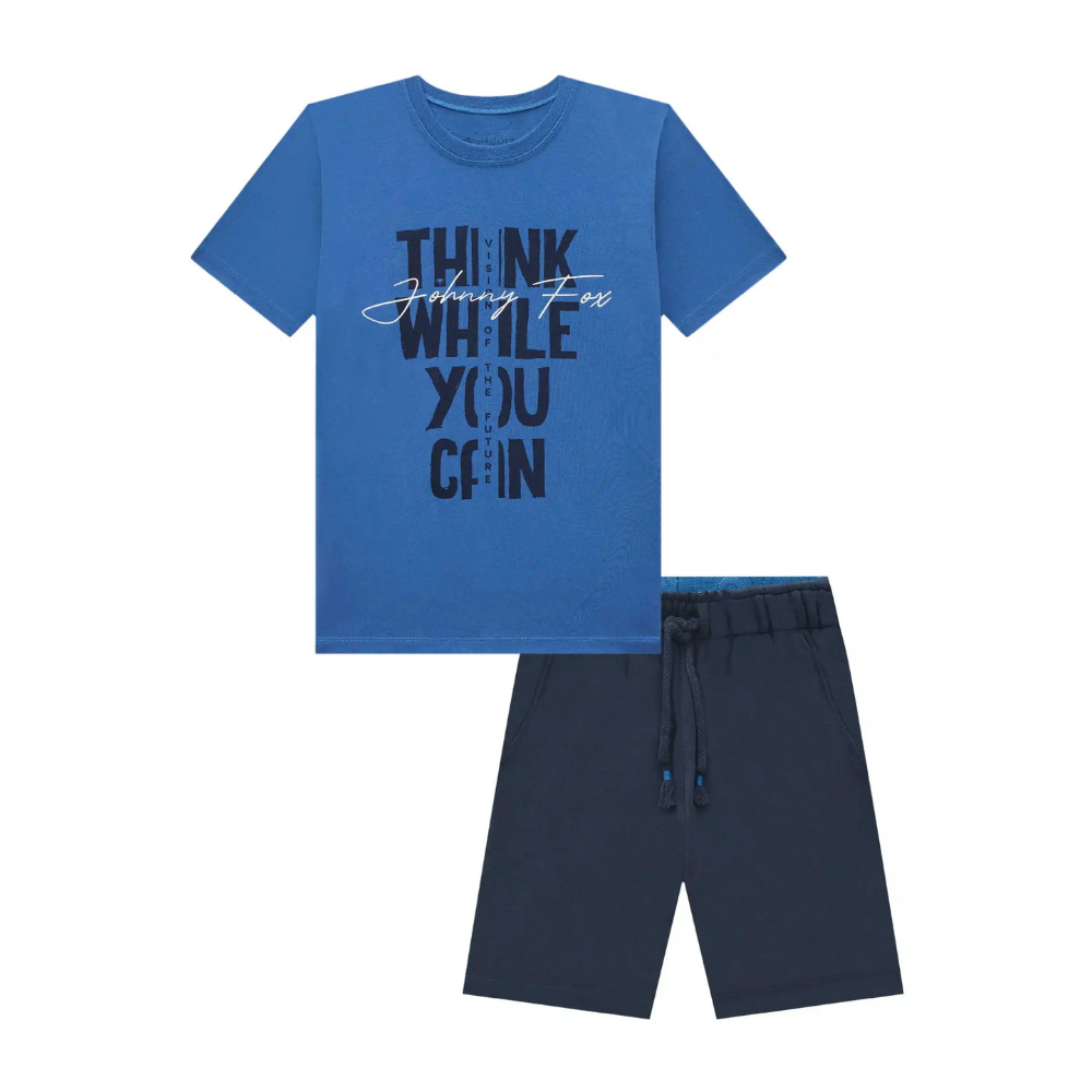 Johnny Fox | Conjunto de Camiseta Gráfica de Manga Corta y Bermuda para Niño