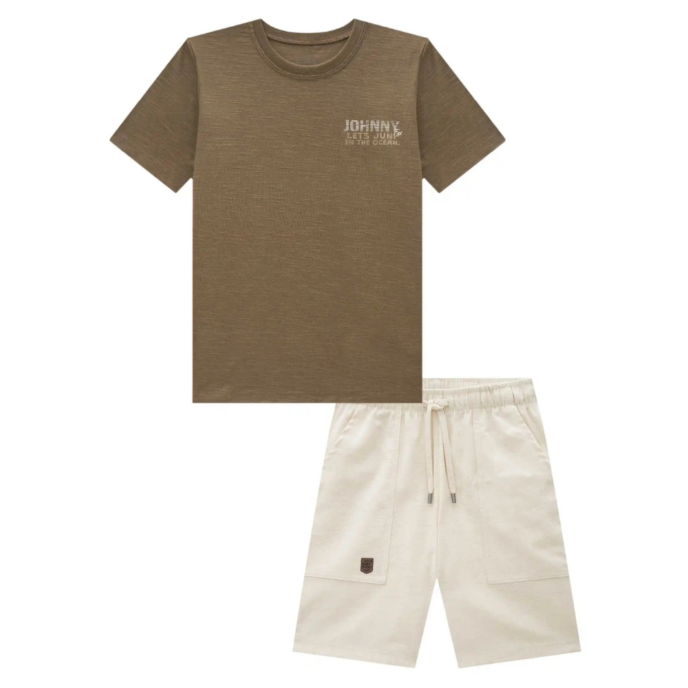 Johnny Fox | Conjunto de Camiseta Playera y Bermuda para Niño