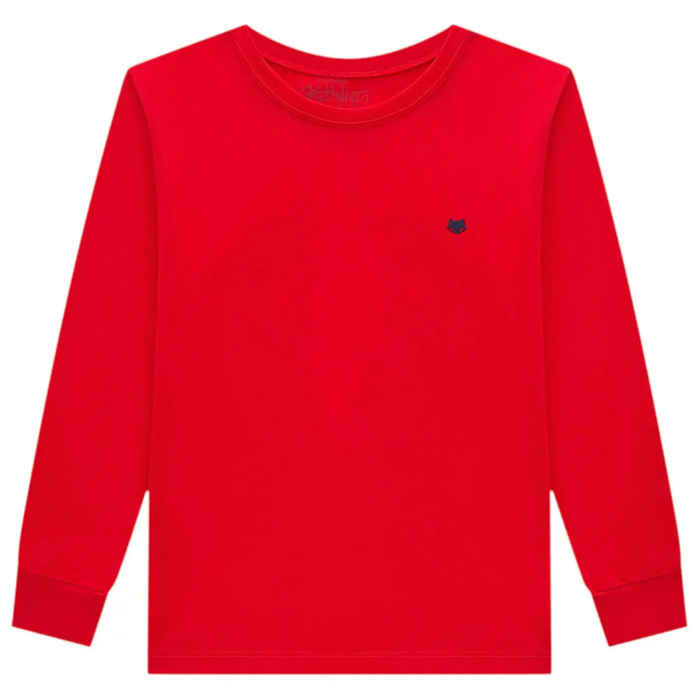 Johnny Fox | Camiseta Manga Larga con Logotipo Bordado para Niño