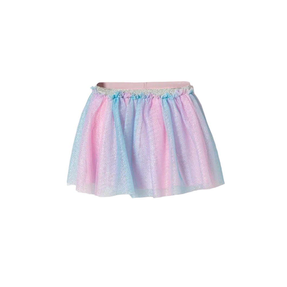 Falda Niña Exterior Estampada Mic - estampado colorido vista trasera