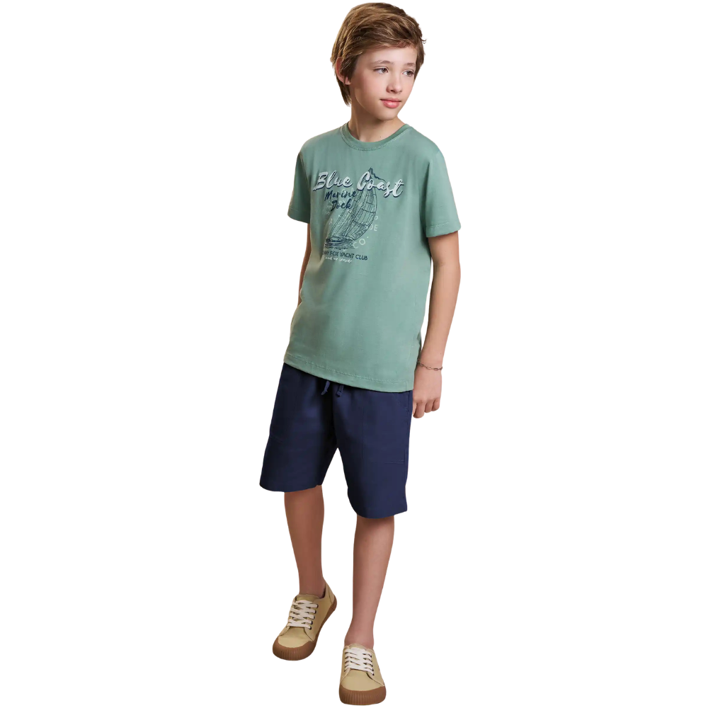 Johnny Fox | Conjunto de Camiseta Náutica y Bermuda para Niño