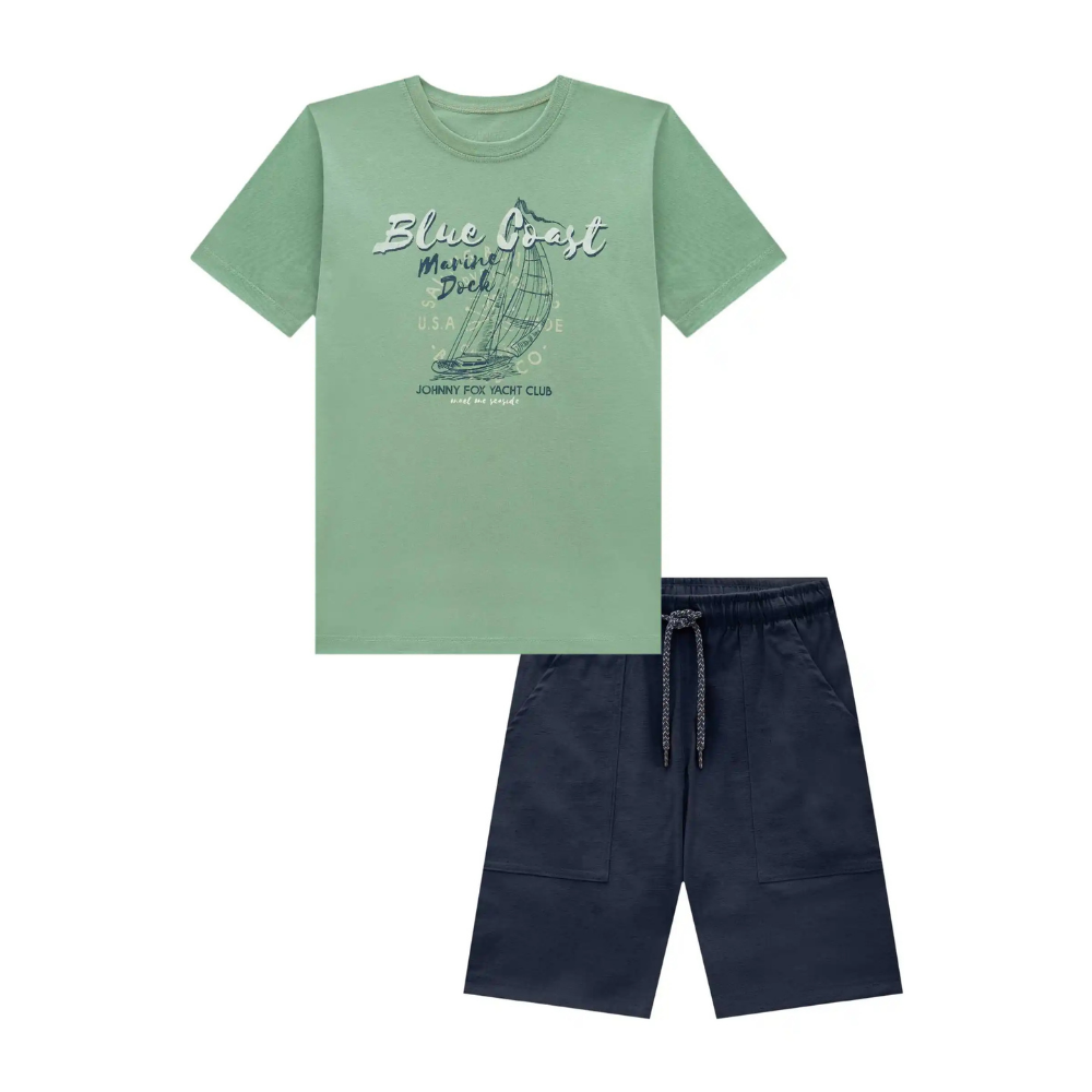 Johnny Fox | Conjunto de Camiseta Náutica y Bermuda para Niño