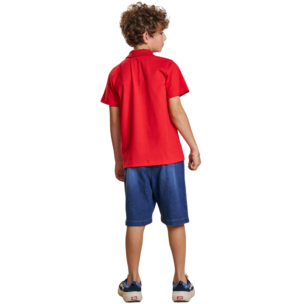 Johnny Fox | Bermuda Denim Confort de Cintura Elástica para Niño