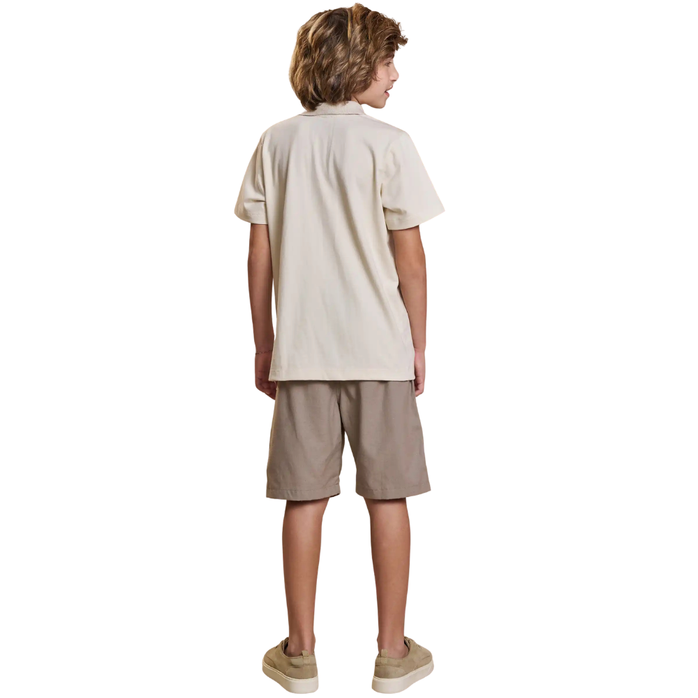 Johnny Fox | Bermuda Casual de Sarga Elástica para Niño
