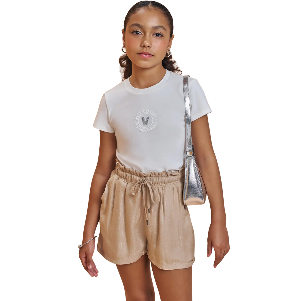 Vic Vicky | Conjunto de Blusa y Short con Raya para Niña