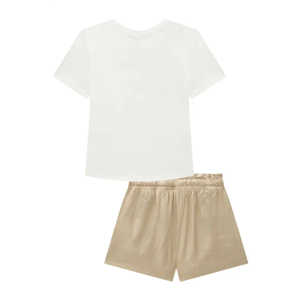 Vic Vicky | Conjunto de Blusa y Short con Raya para Niña
