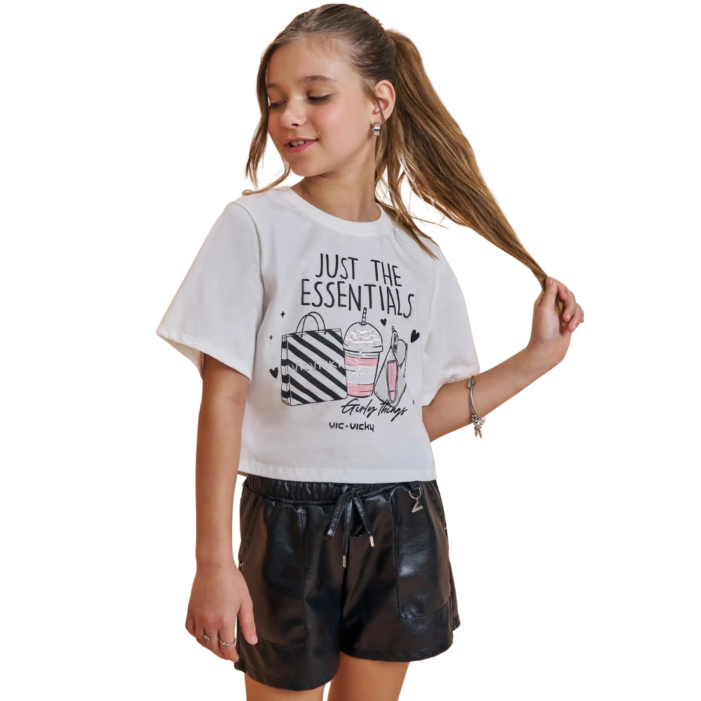 Vic Vicky | Blusa Crop Just the Essentials para Niña