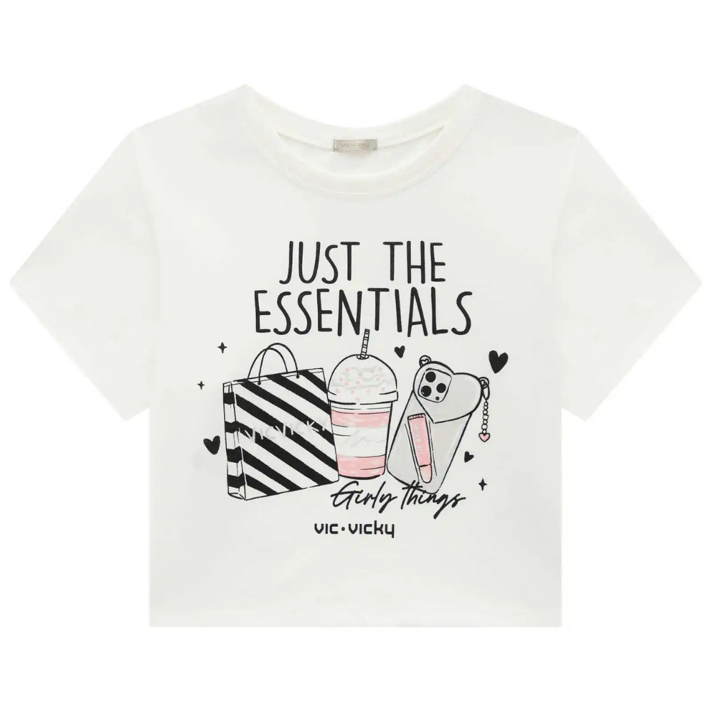 Vic Vicky | Blusa Crop Just the Essentials para Niña
