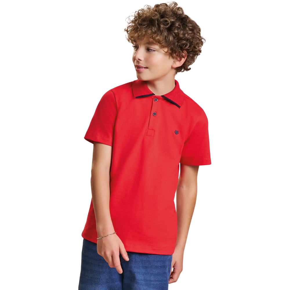 Johnny Fox | Camiseta Tipo Polo Clásica con Detalles en Contraste para Niño