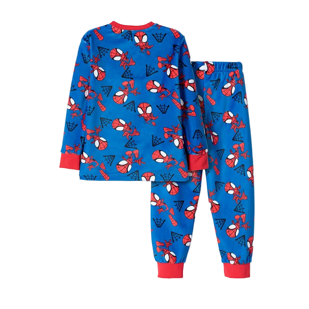 Pijama Caminador Niño Spidey Amazing Friends Little Mic - color Azul vista trasera