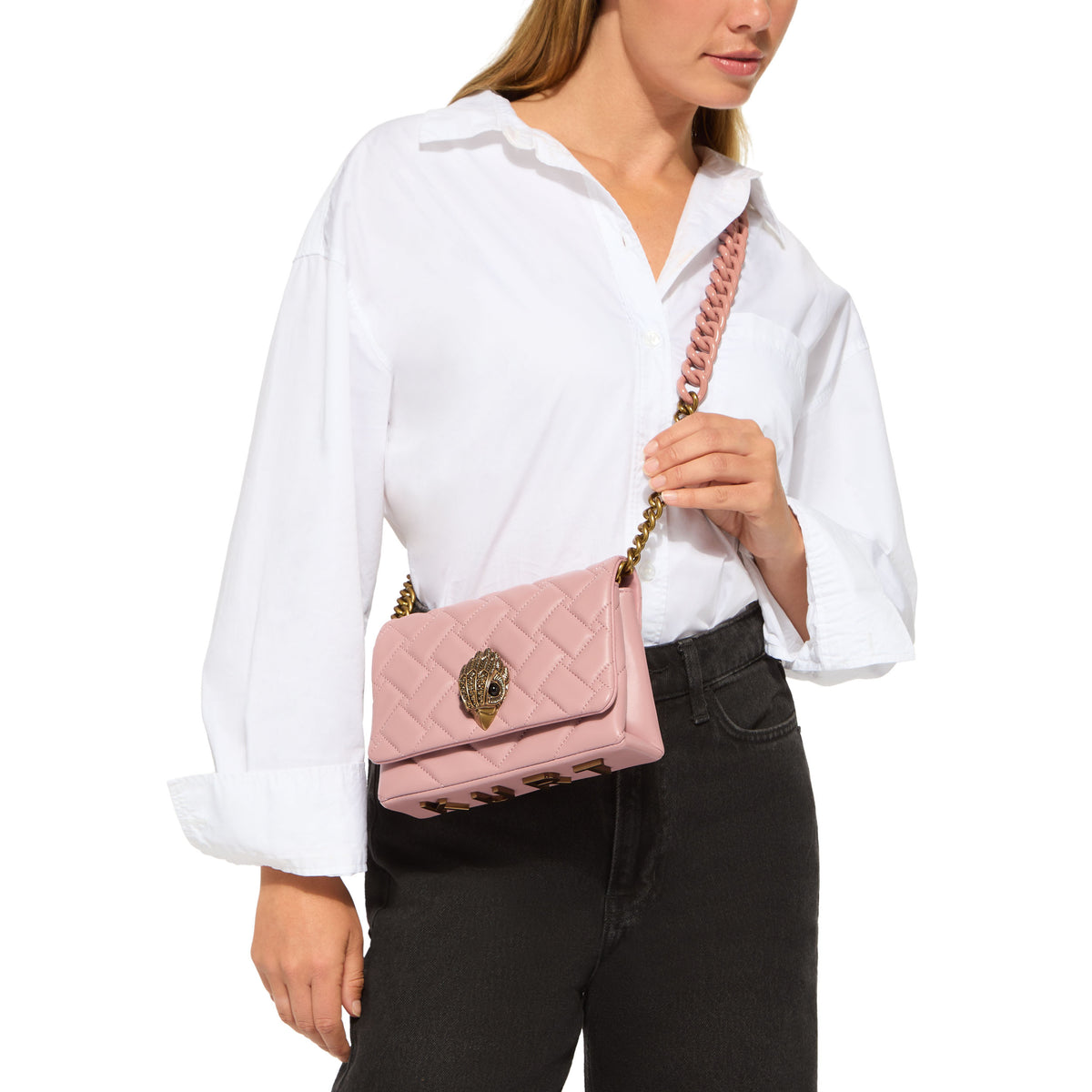 Kurt Geiger | Bolso Mini Kensington de Piel Rosa
