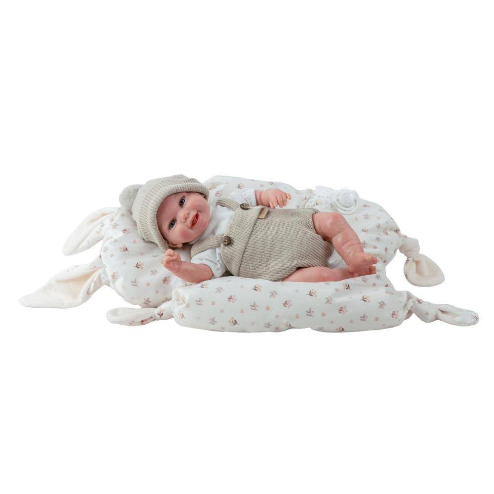 Arias | Muñeco Mateo Reborn de 35 CM con Cojín