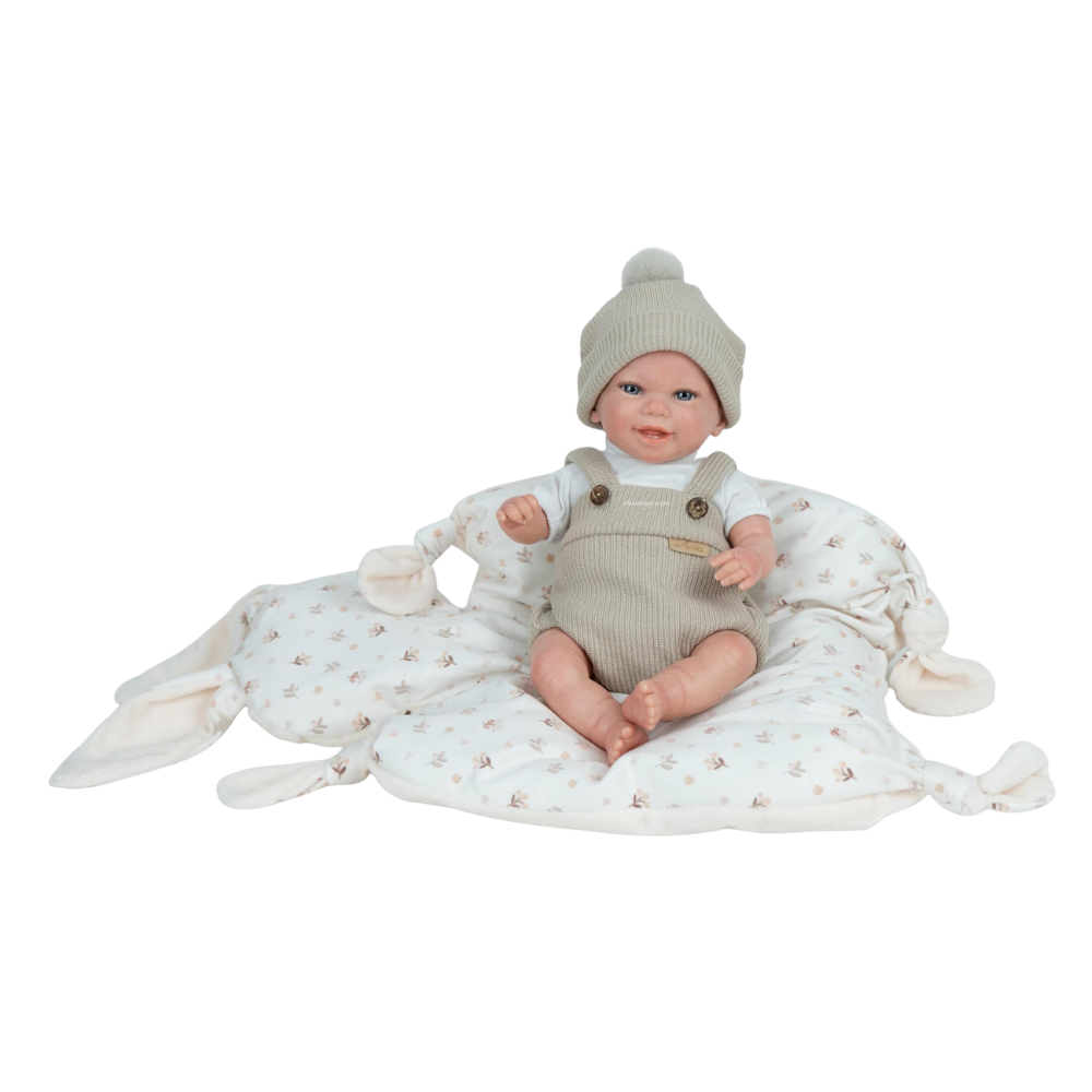 Arias | Muñeco Mateo Reborn de 35 CM con Cojín