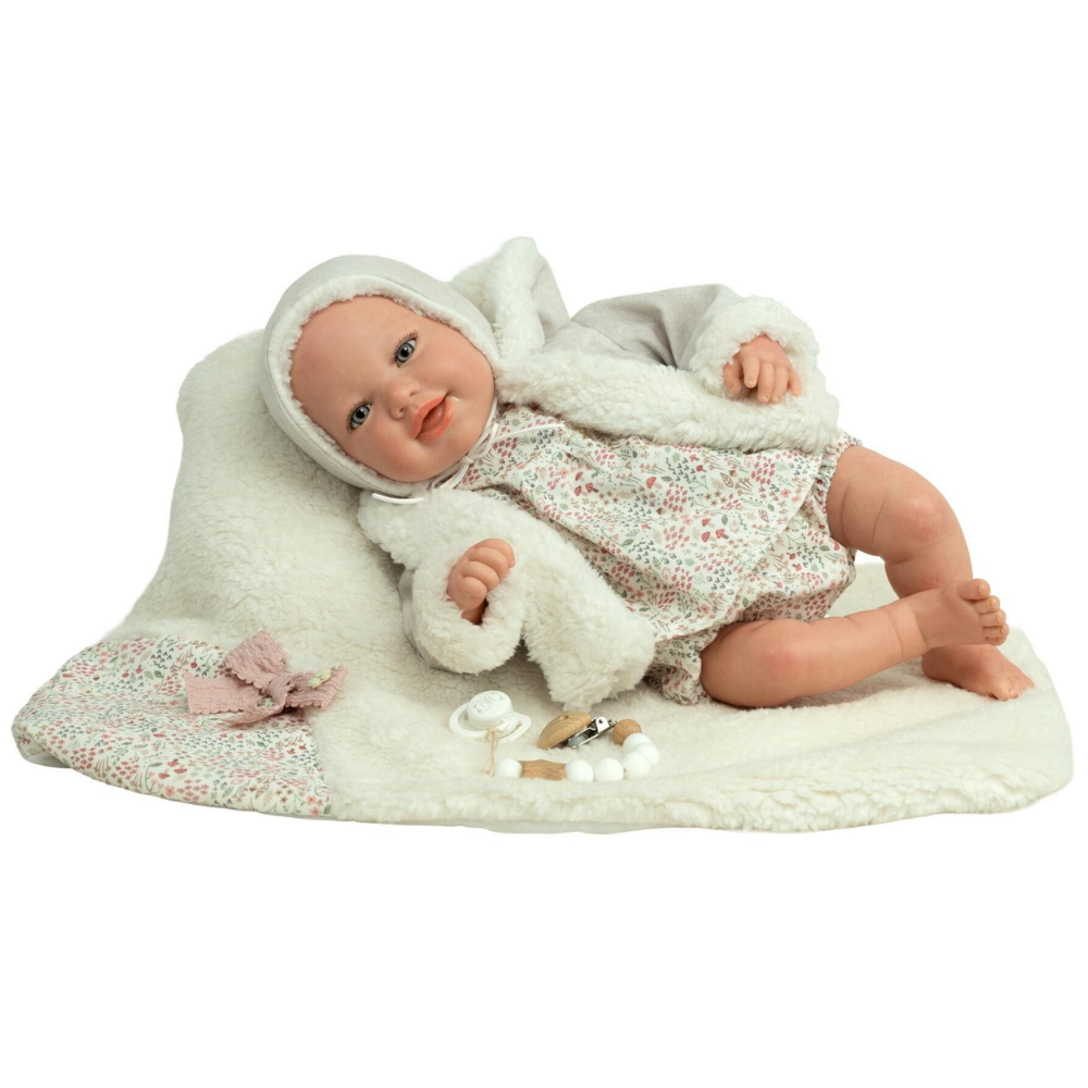 Arias | Muñeca Leia Reborn de 45 CM con Manta