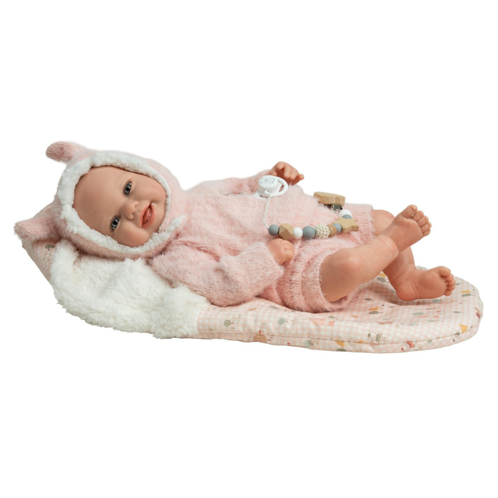 Arias | Muñeca Kira Reborn de 45 CM con Saco de Dormir