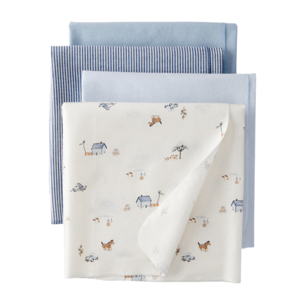 Carter's | Paquete de 4 Mantas para Bebé