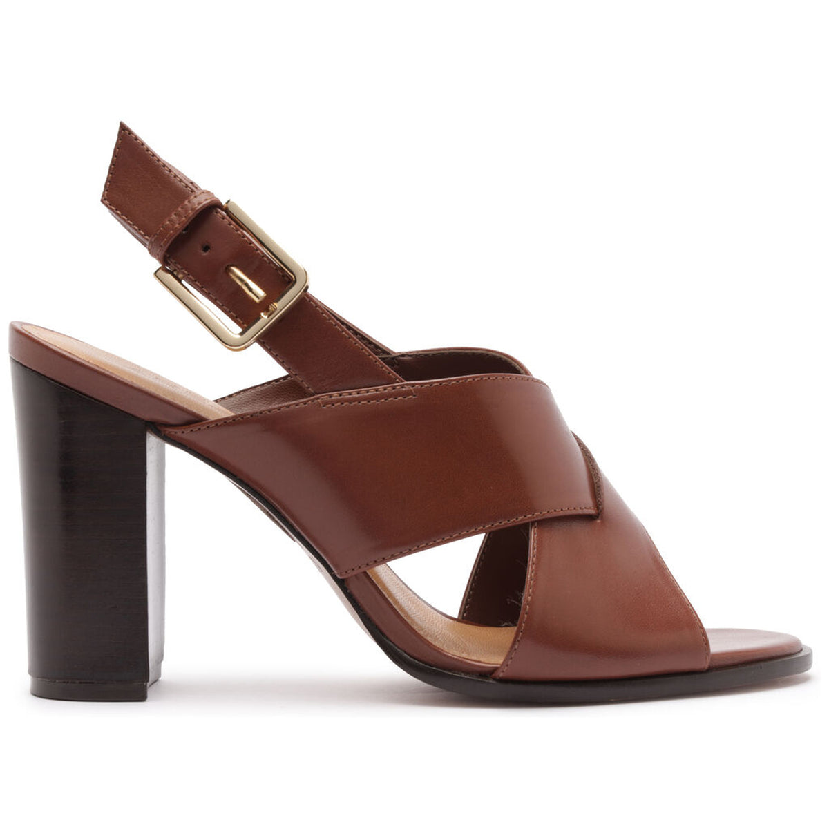 Arezzo | Sandalia de tiras cruzadas y tacón alto - Chocolate