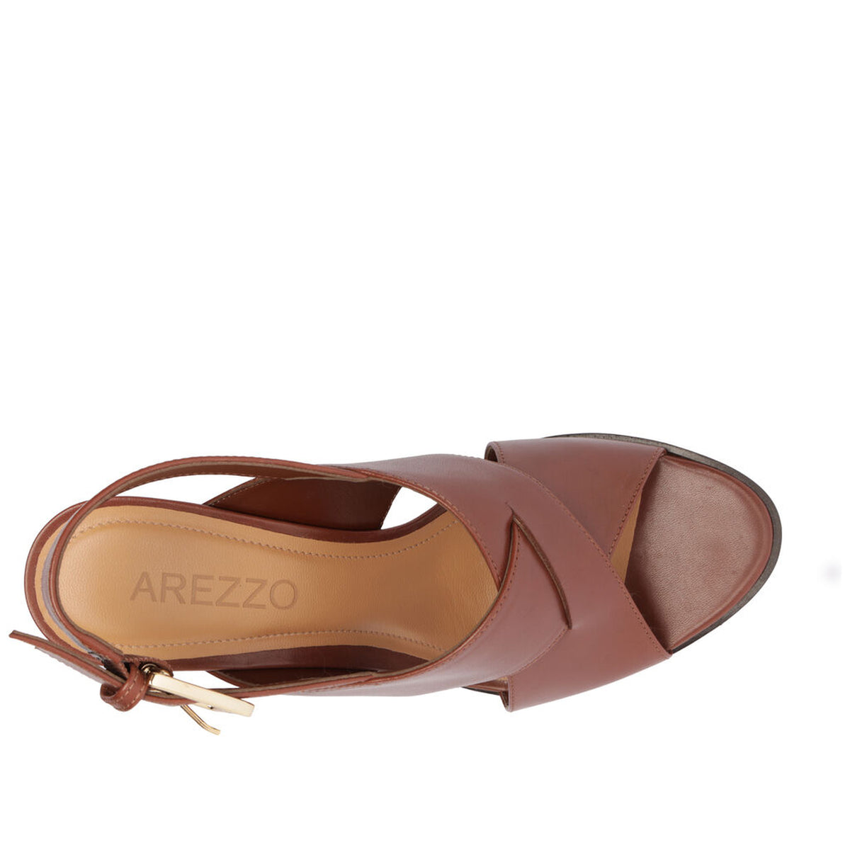 Arezzo | Sandalia de tiras cruzadas y tacón alto - Chocolate