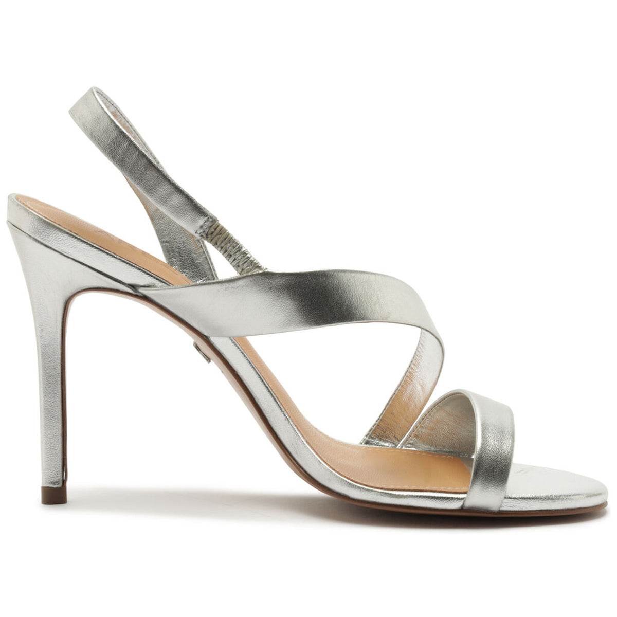 Arezzo | Sandalia metalizada de tiras asimétricas - Plata