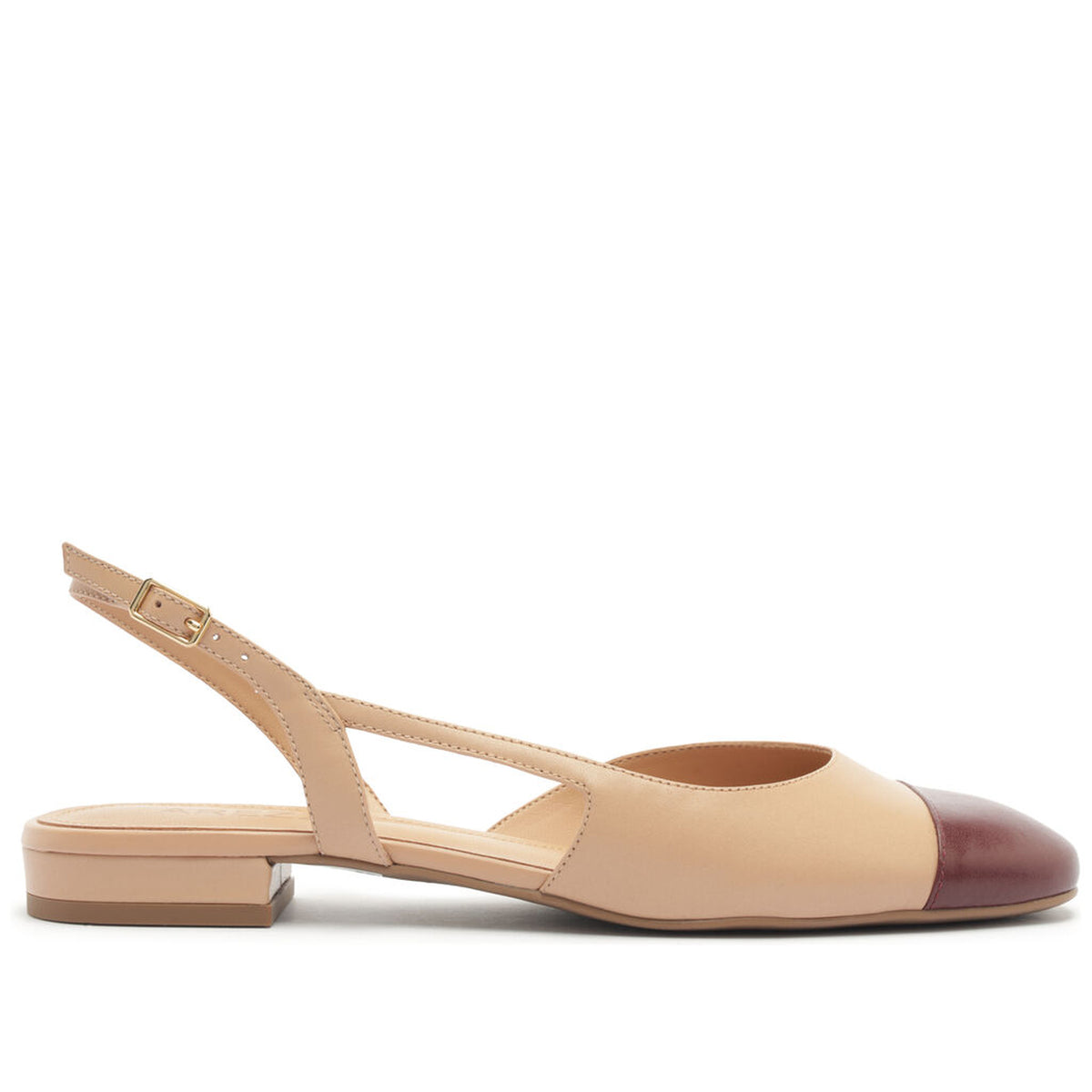 Arezzo | Slingback bicolor de tacón bajo - Arena