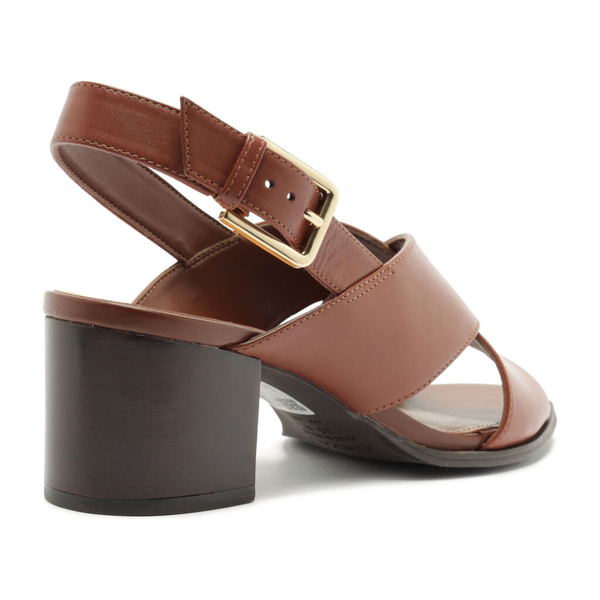 Arezzo | Sandalia de tiras cruzadas y tacón medio - Chocolate
