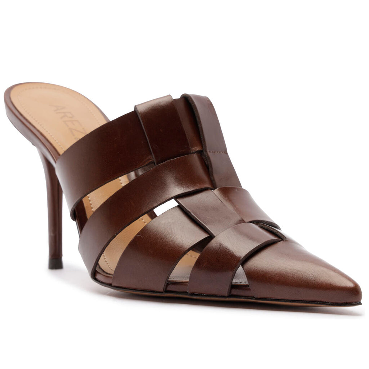 Arezzo | Mule de punta fina con diseño calado - Cacao