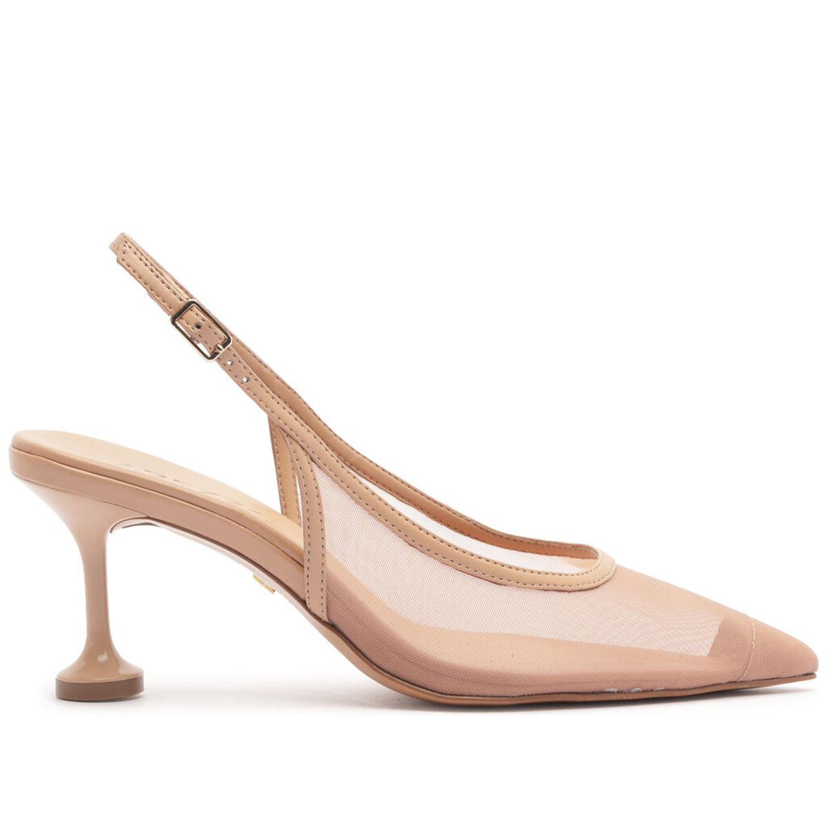 Arezzo | Slingback de punta fina y tacón geométrico - Arena