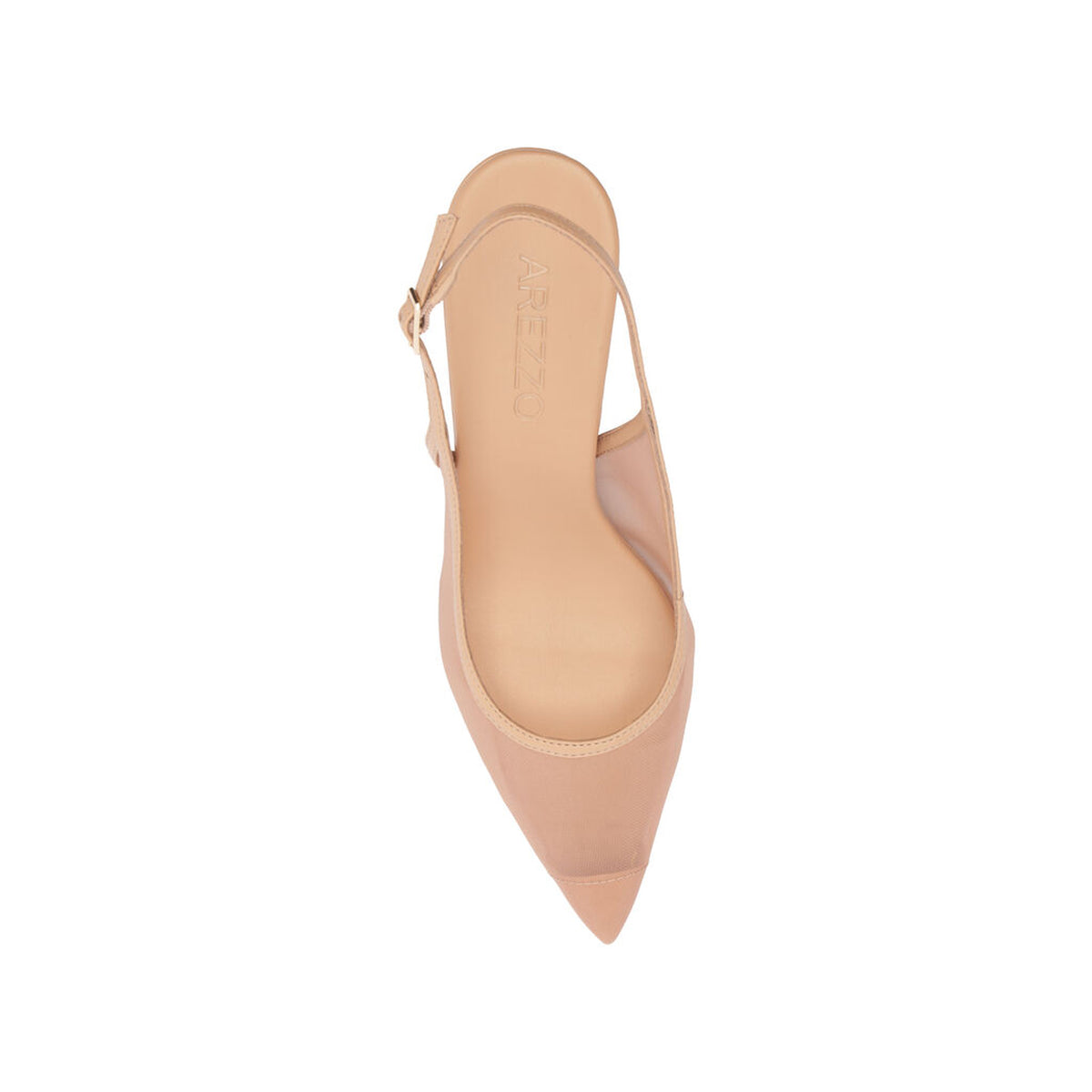 Arezzo | Slingback de punta fina y tacón geométrico - Arena
