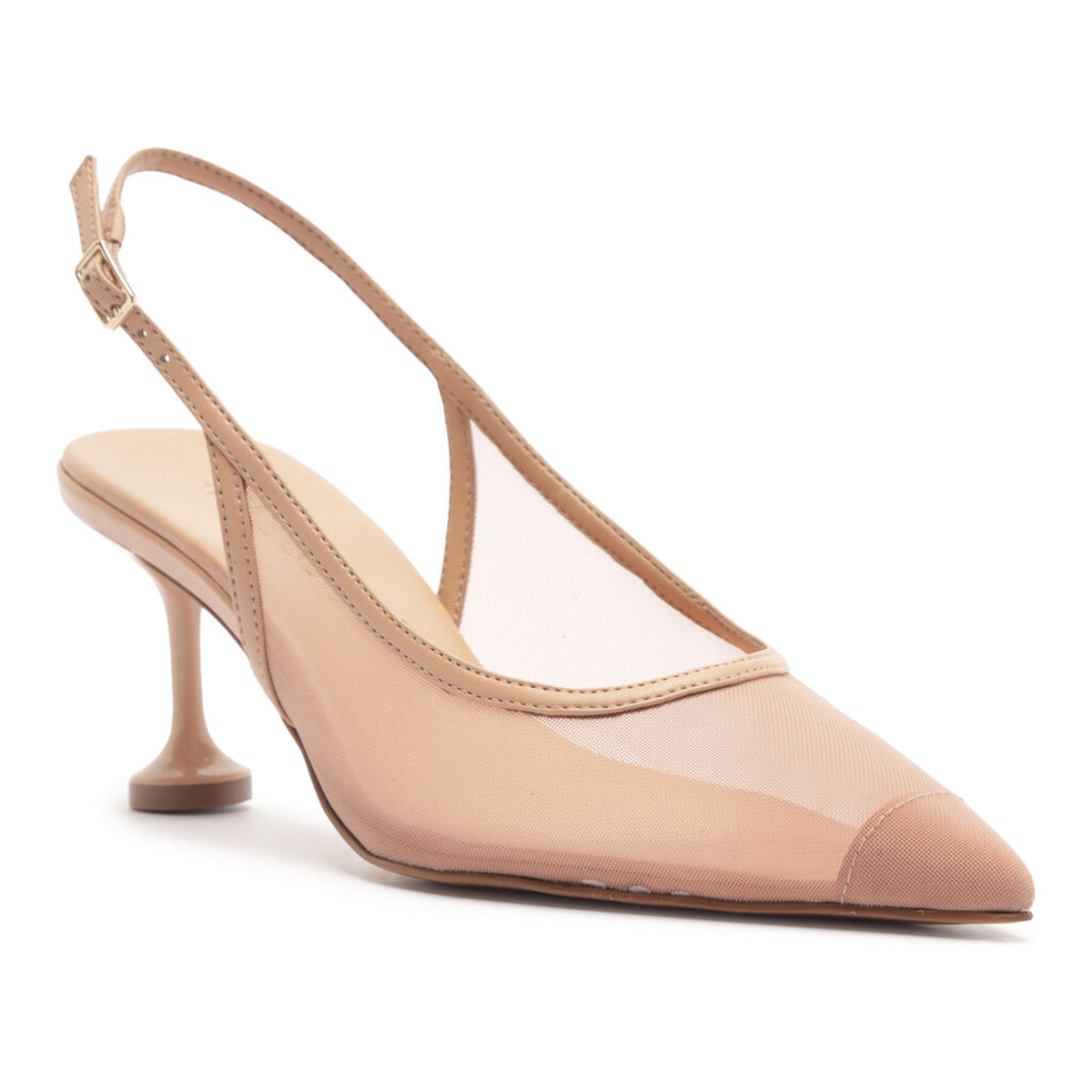 Arezzo | Slingback de punta fina y tacón geométrico - Arena
