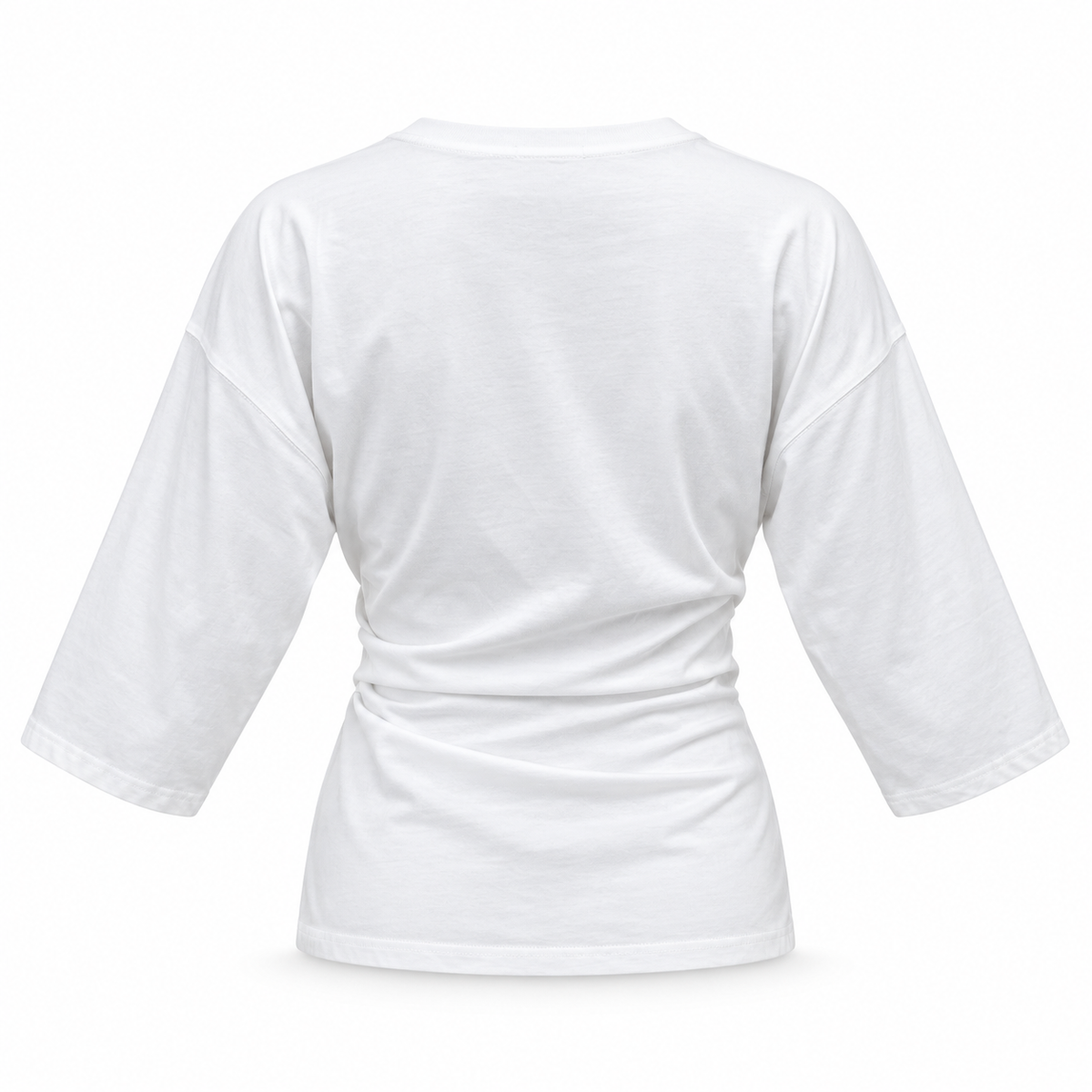 Olea | Blusa Blanca con Lazo Frontal y Manga 3/4 para Dama