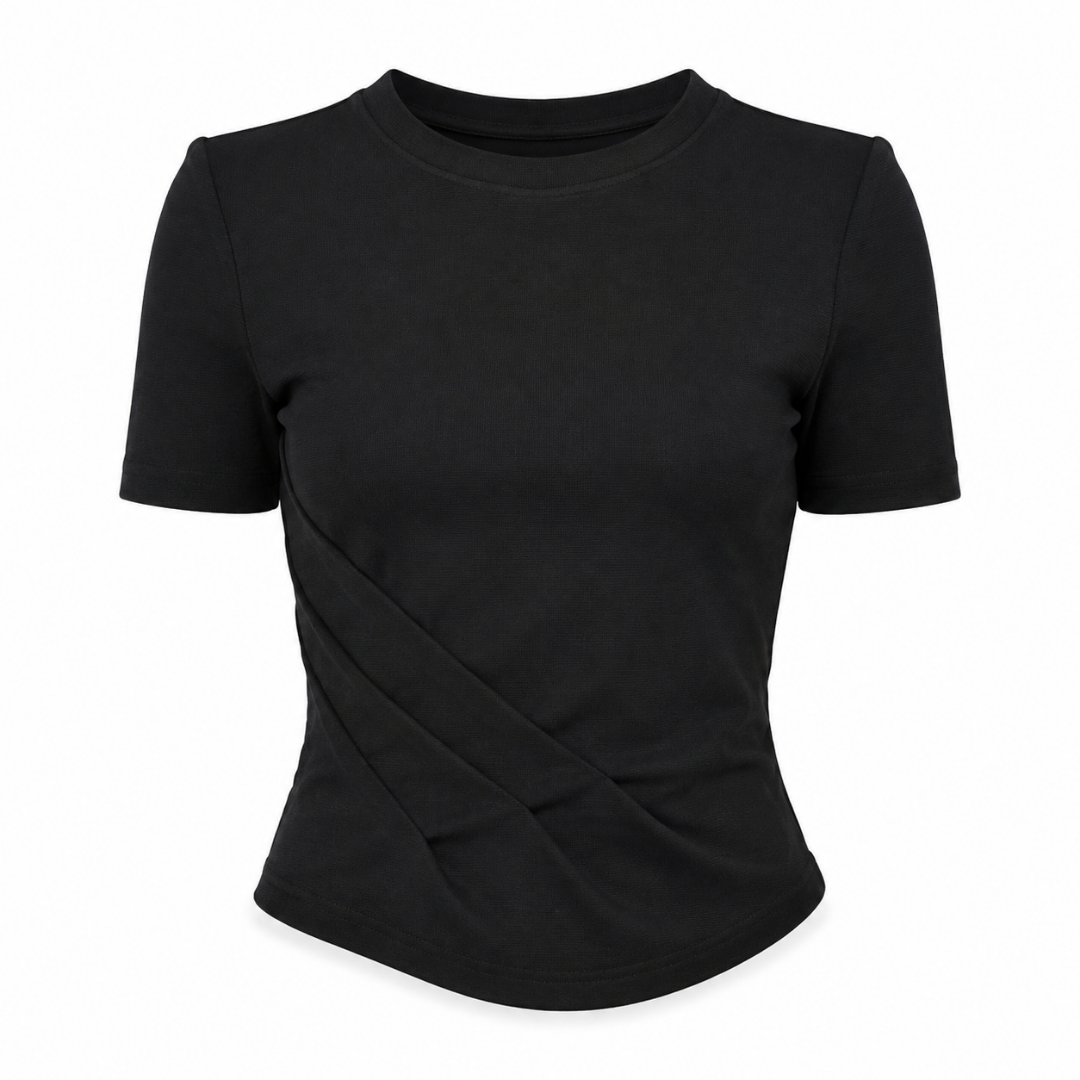 Olea Camiseta de manga corta con detalle cruzado