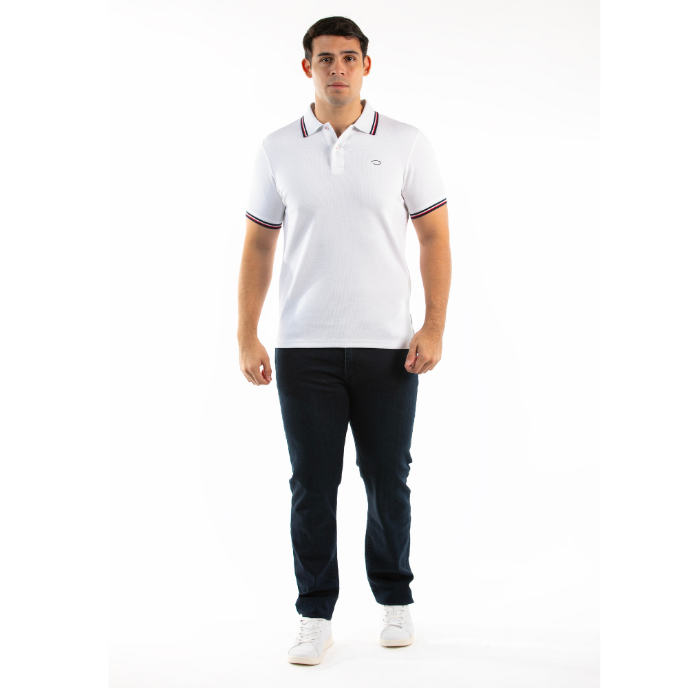 Oscar de la Renta | Camiseta Polo con Líneas en Bordes para Caballero