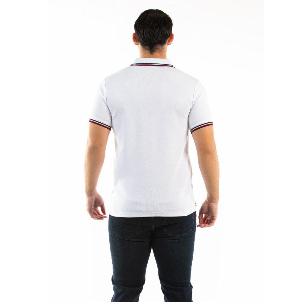 Oscar de la Renta | Camiseta Polo con Líneas en Bordes para Caballero