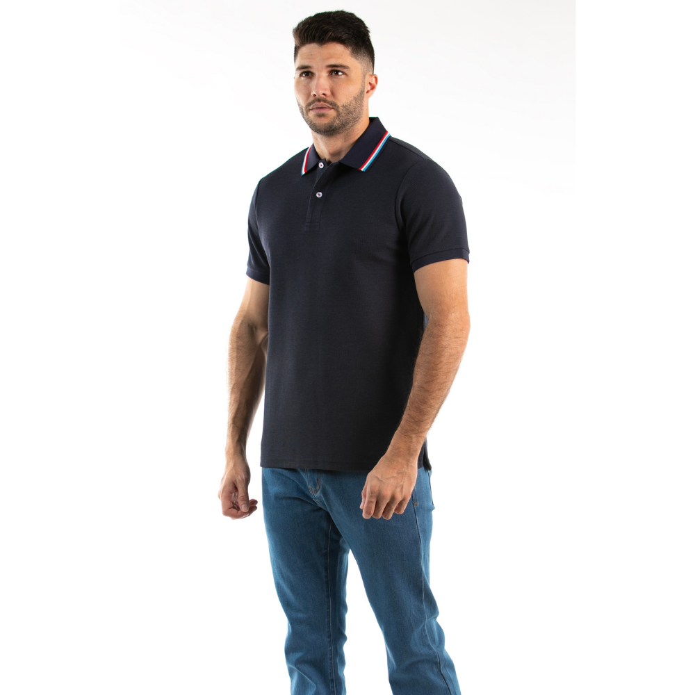 Oscar de la Renta | Camiseta Polo con Cuello Listado para Caballero