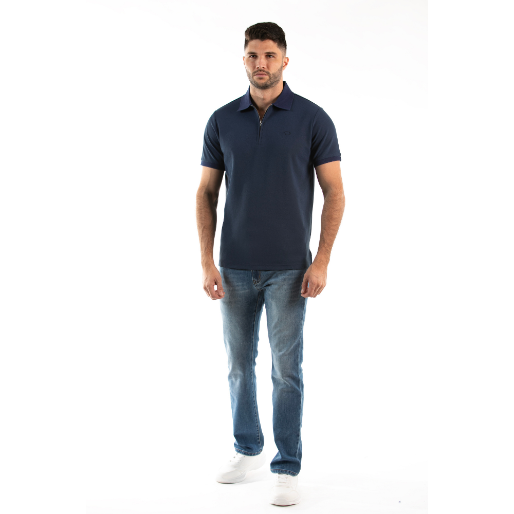 Oscar de la Renta | Camiseta Polo con Cremallera Frontal para Caballero