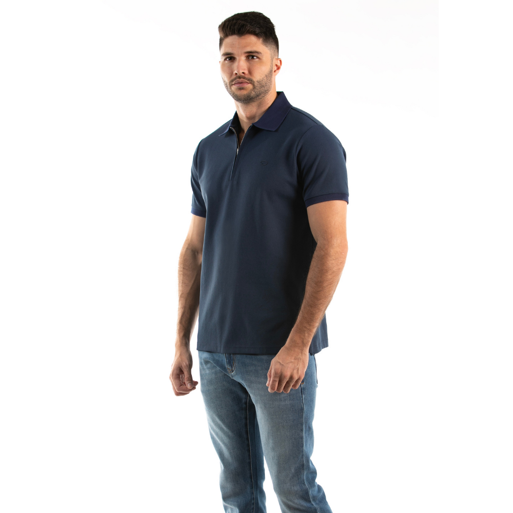 Oscar de la Renta | Camiseta Polo con Cremallera Frontal para Caballero