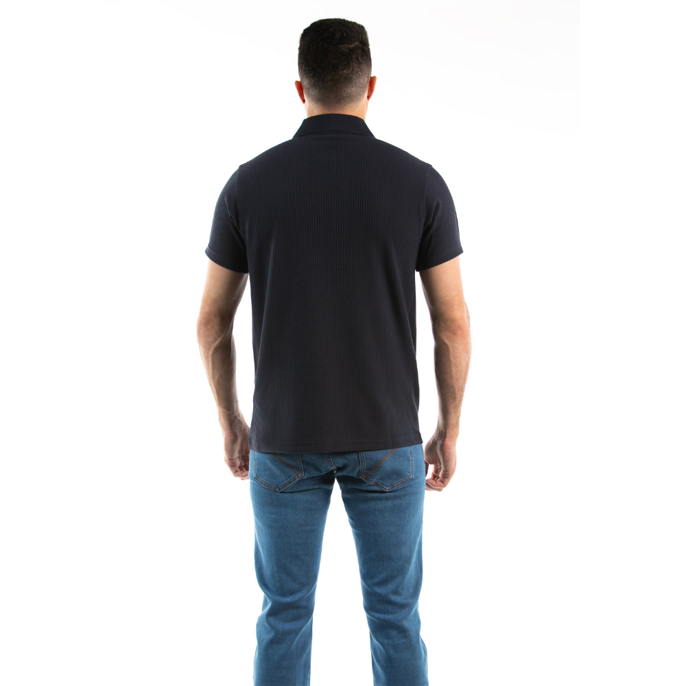 Oscar de la Renta | Camiseta Polo de Punto Acanalado con Cremallera